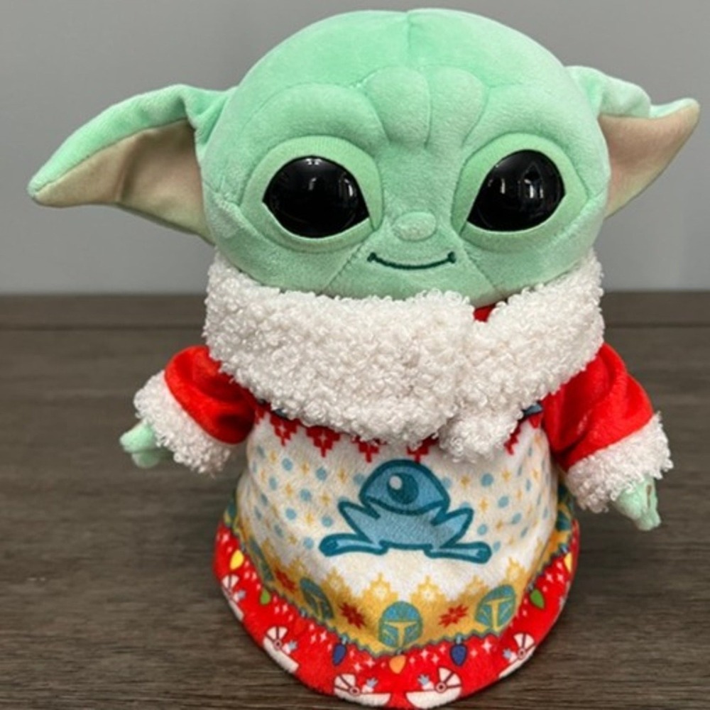 Star Wars Mandalorian Grogu The Child Holiday Sweater Plush Toy Christmas Disney